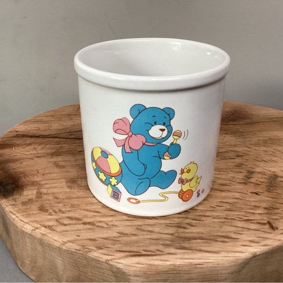 🟡 Vintage - Ceramic Crafted Baby Bear - Pink & Blue Container - Dated 1988 - Picture 2 of 10